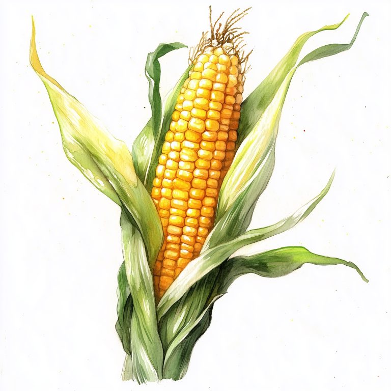 Watercolor Corn Sketch