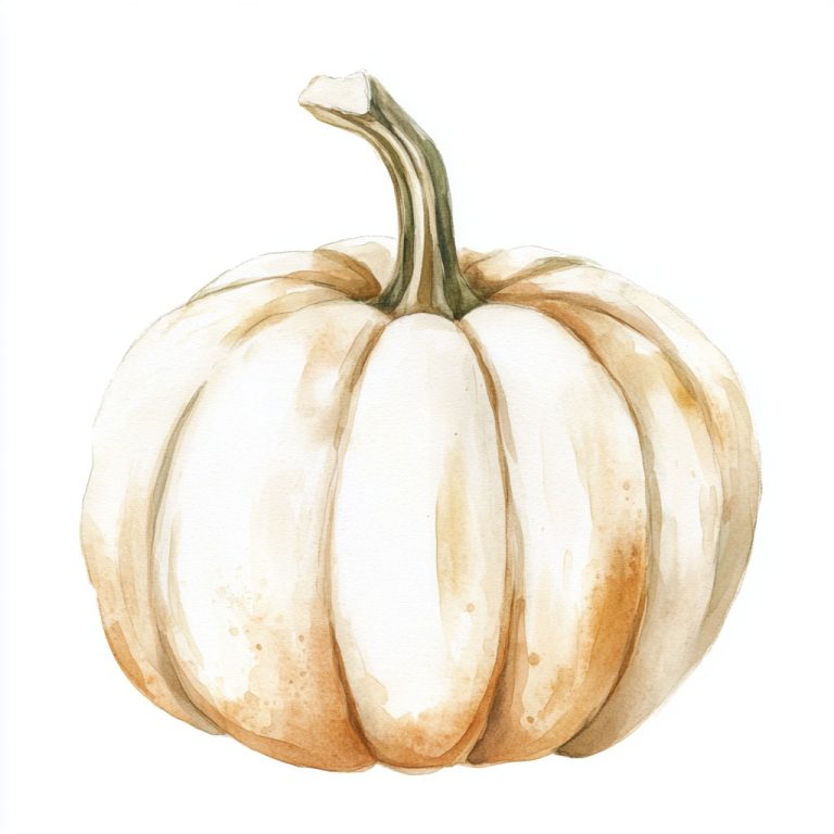 Watercolor Cream Pumpkin