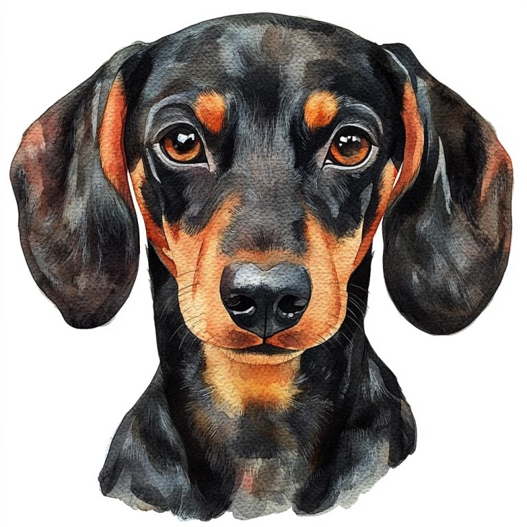 Watercolor Dachshund Puppy Clipart