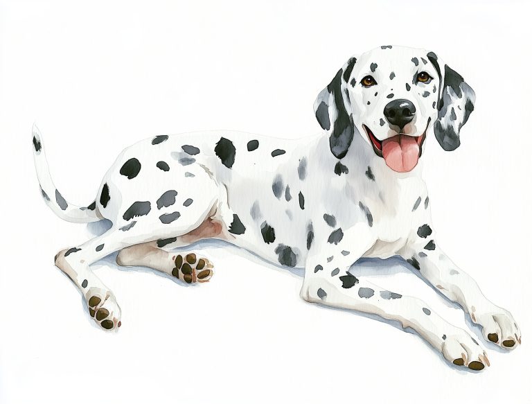 Watercolor Dalmatian Clip Art