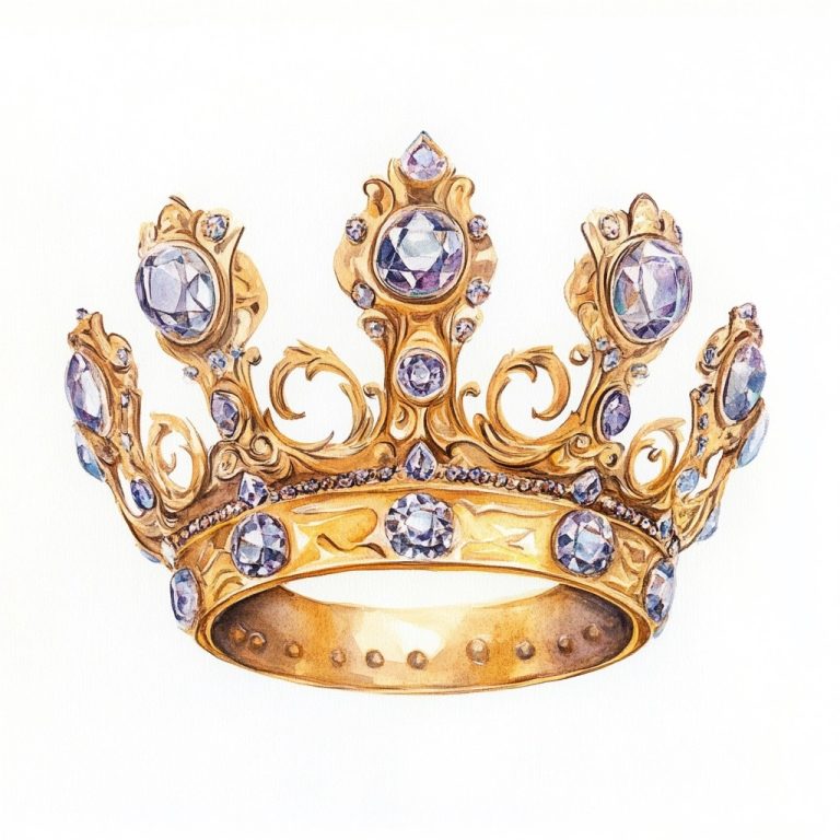 Watercolor Diamond Crown