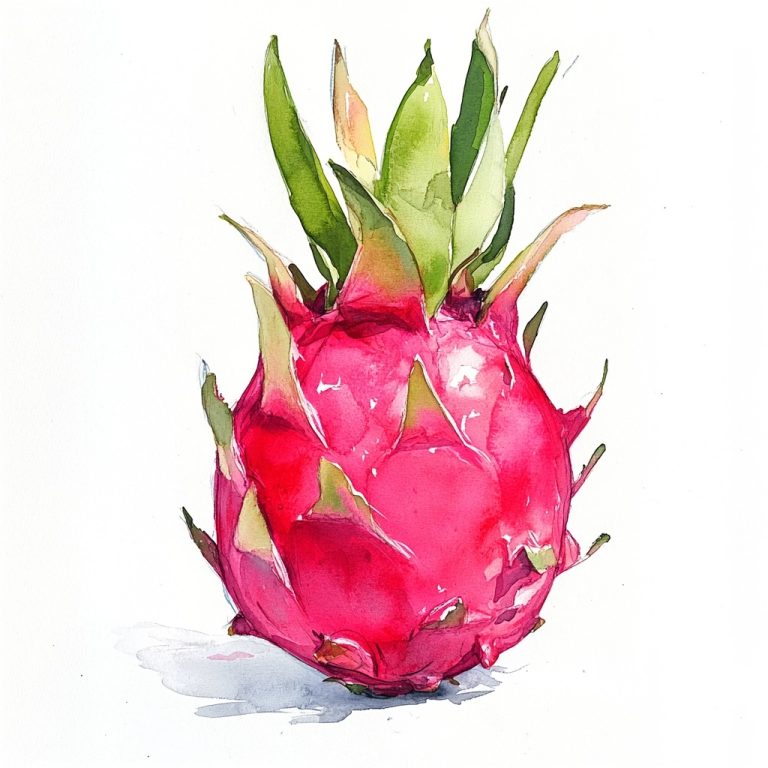 Watercolor Dragon Fruit