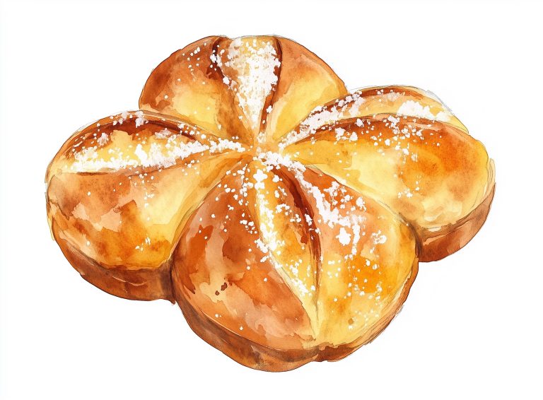 Watercolor Easter Bread Clipart