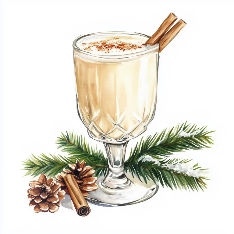 Watercolor Eggnog Clipart