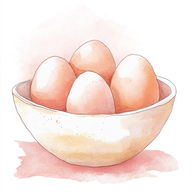 Watercolor Eggs in Bowl