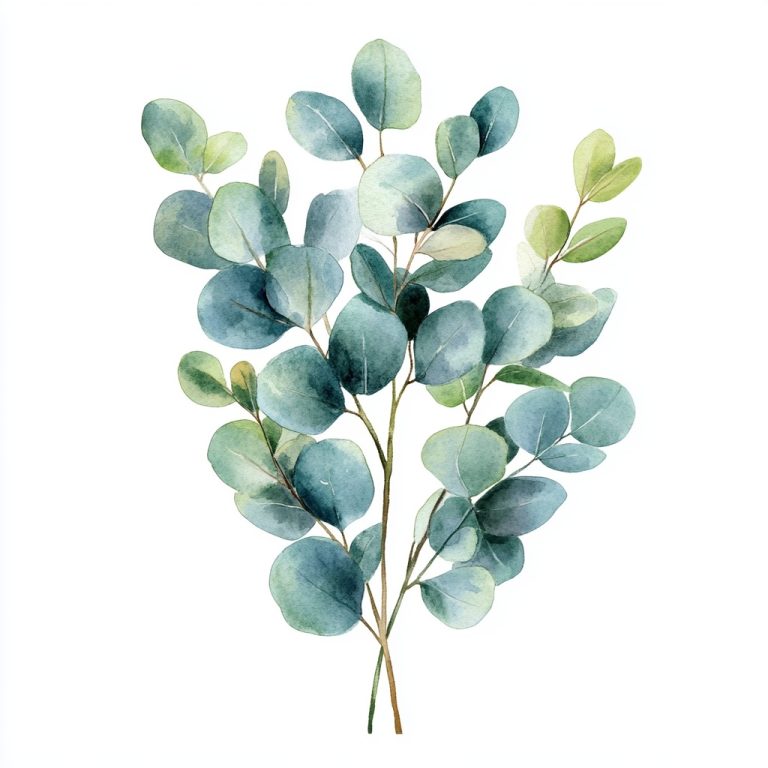 Watercolor Eucalyptus Illustration