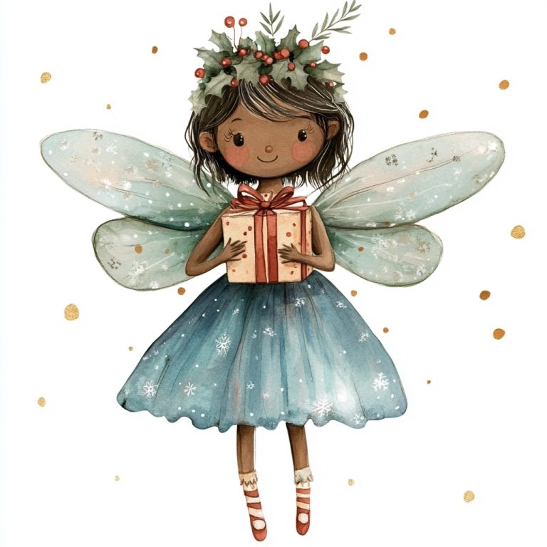 Watercolor Fairy Girl Clipart