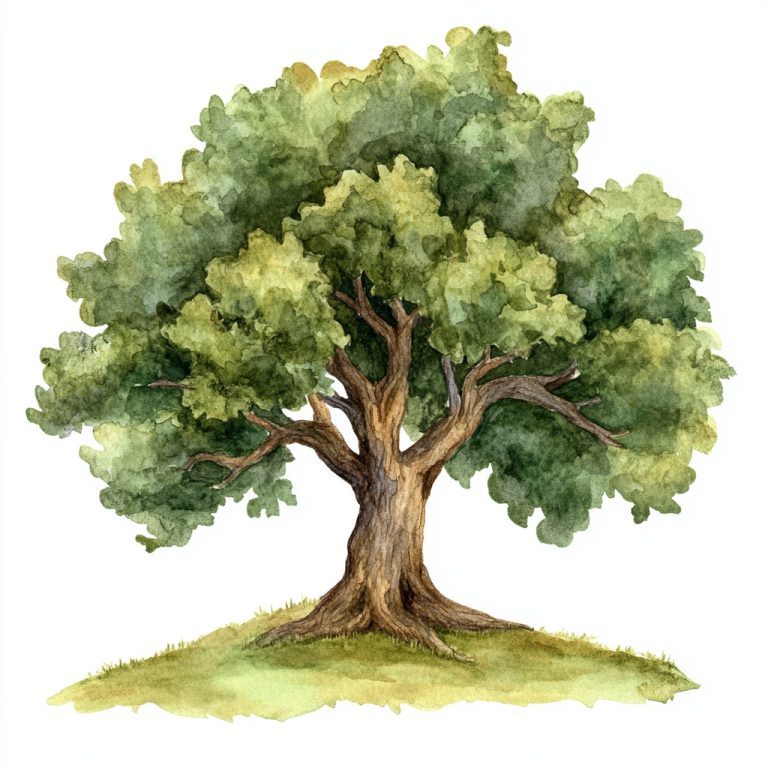 Watercolor Fairy Tale Tree