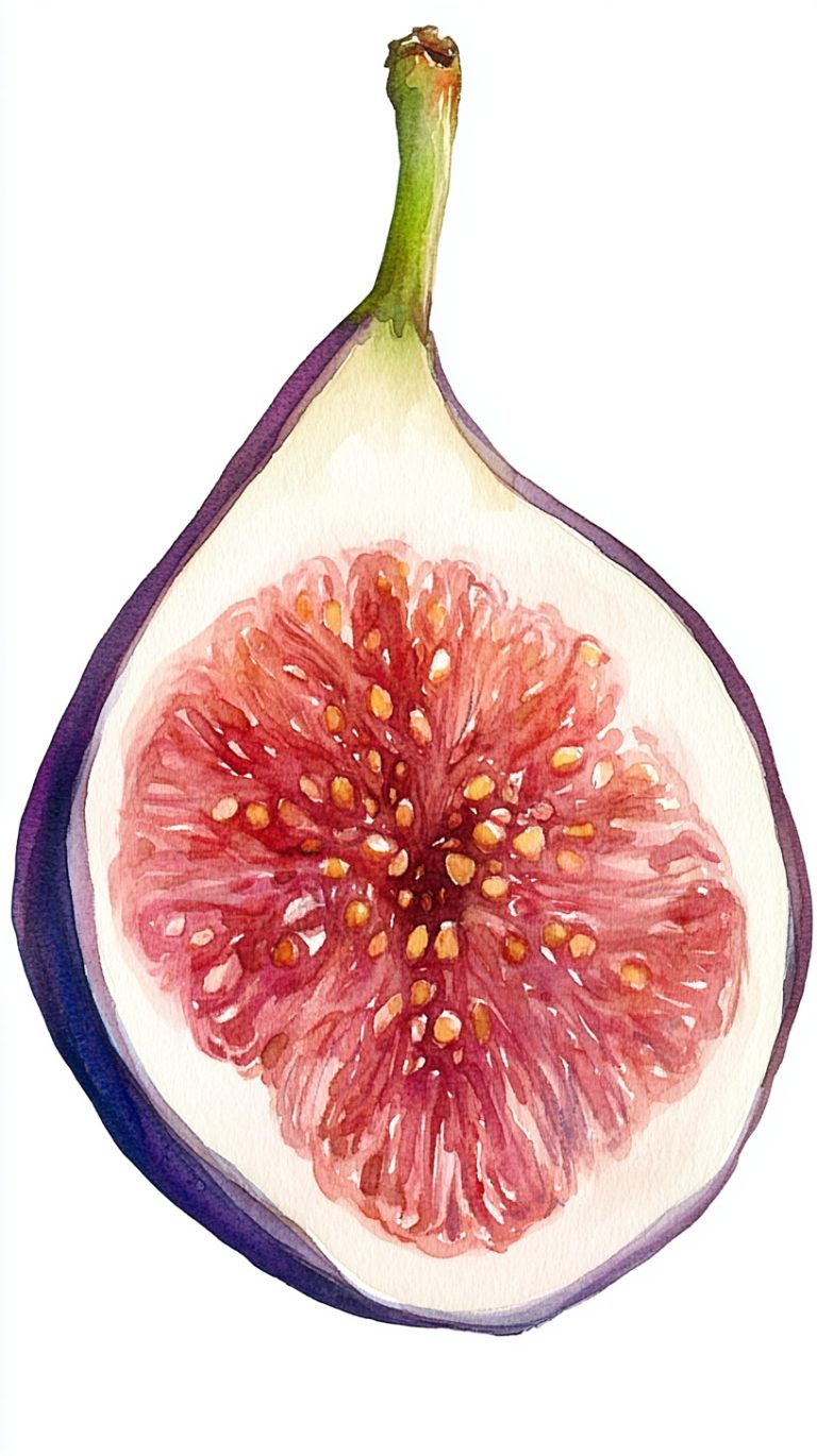 Watercolor Fig Clipart