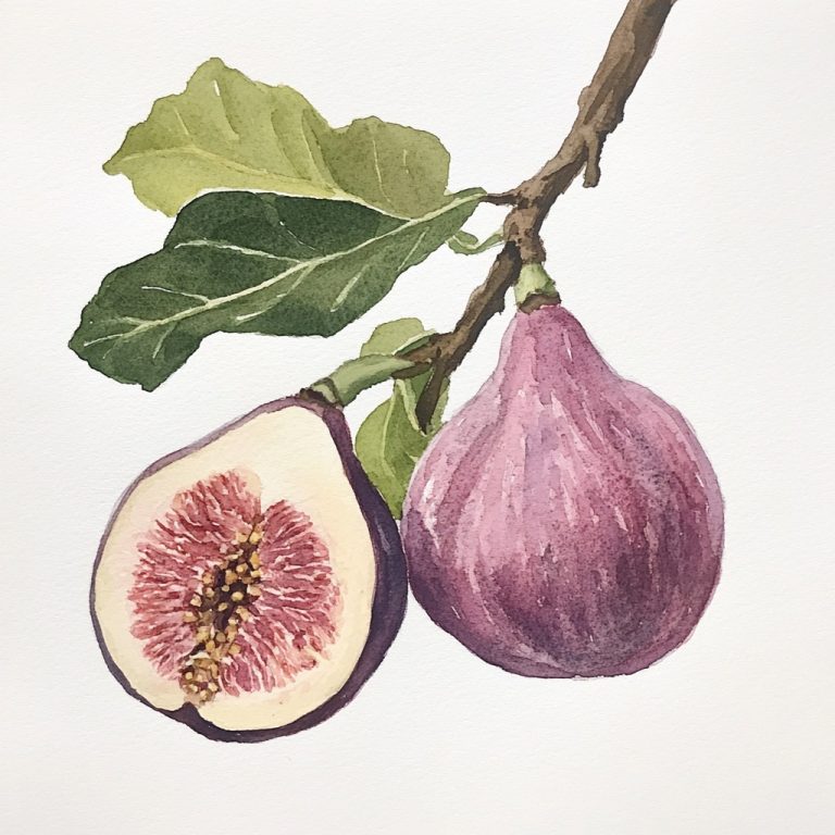 Watercolor Fig by Beskow