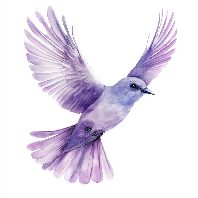 Watercolor Flight of Bird