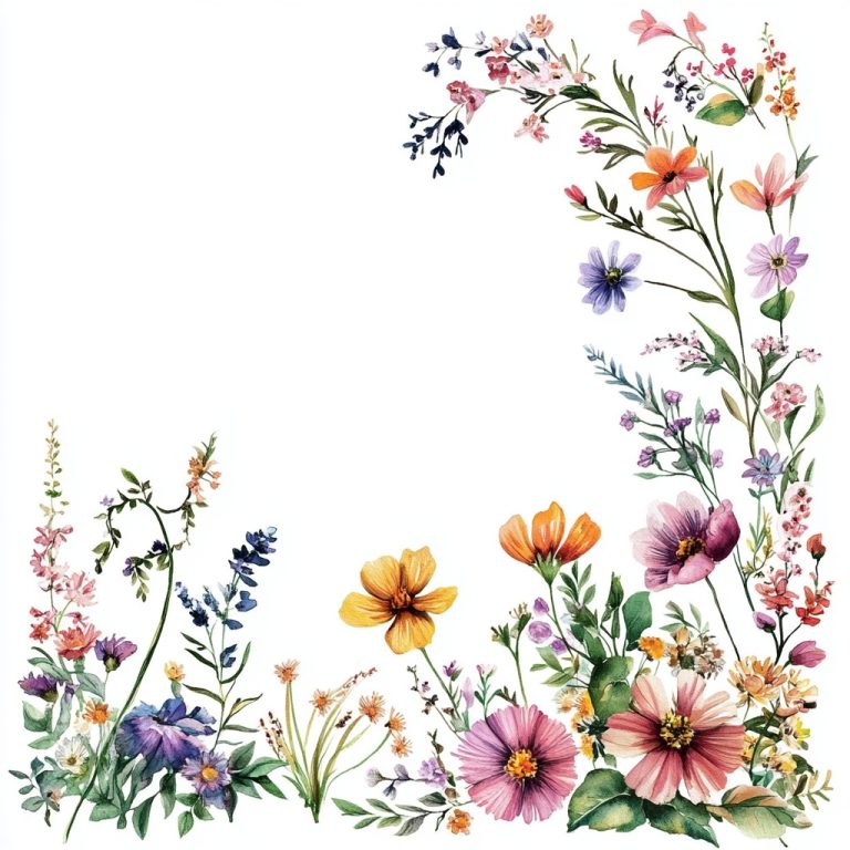 Watercolor Floral Window Decals