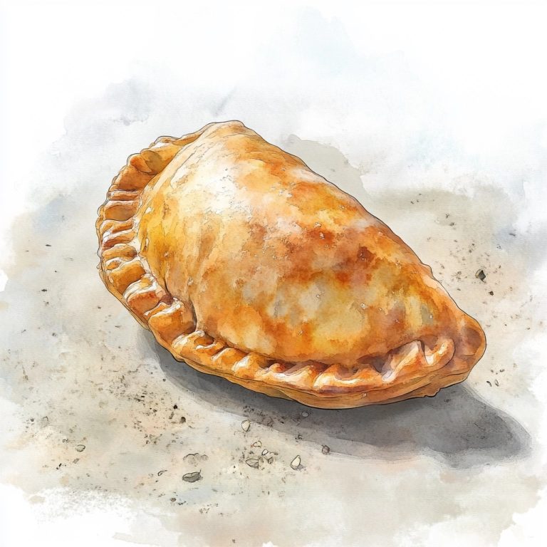 Watercolor Galician Empanada Design