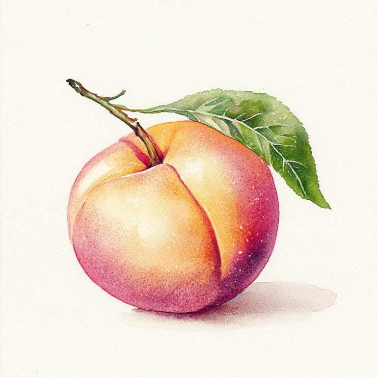 Watercolor Georgia Peach Postcard