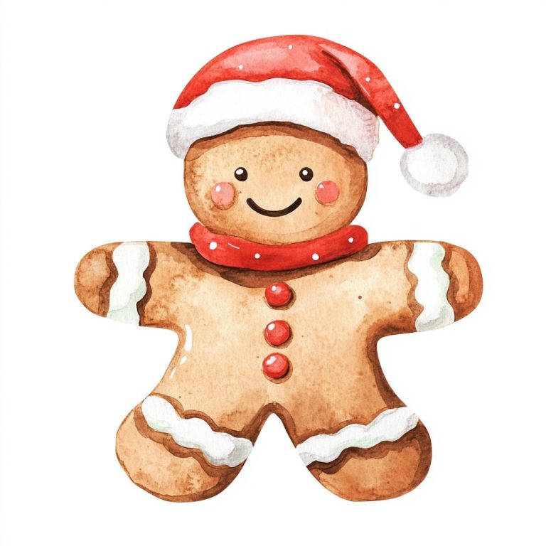 Watercolor Gingerbread Clipart