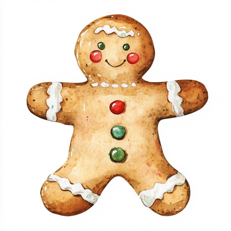 Watercolor Gingerbread Disco Cookie