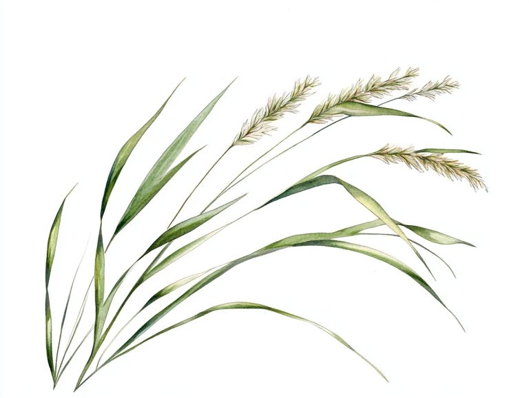 Watercolor Grass Illustration