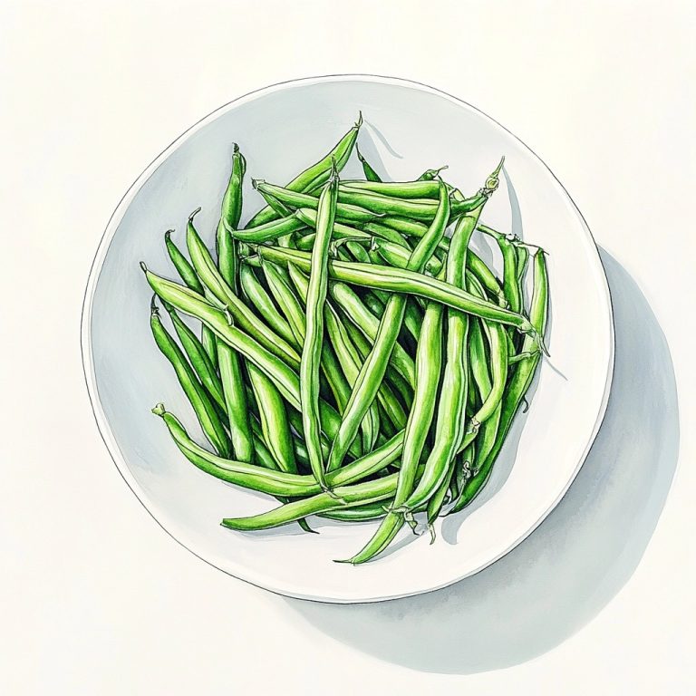 Watercolor Green Beans Bowl