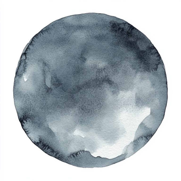 Watercolor Grey Circle