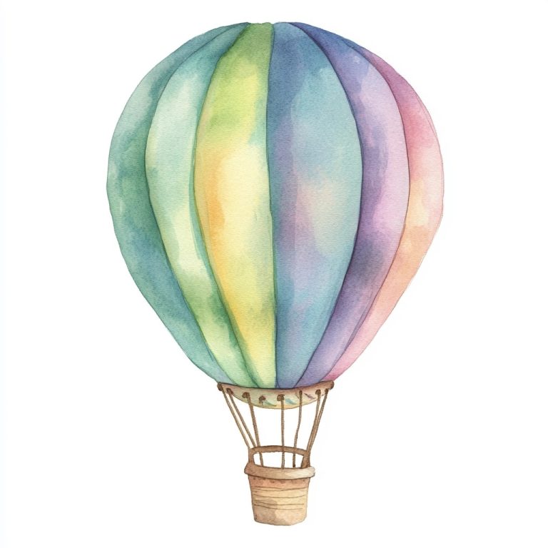 Watercolor Hot Air Balloon