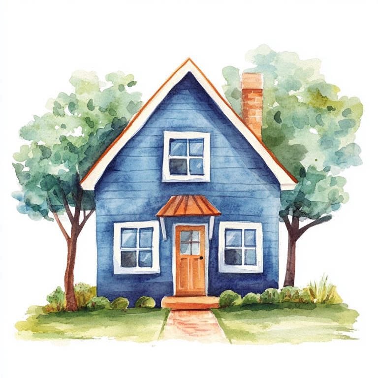 Watercolor House Design