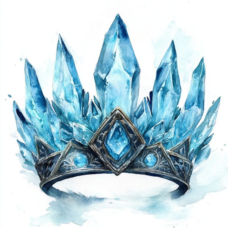 Watercolor Ice Queen Crown