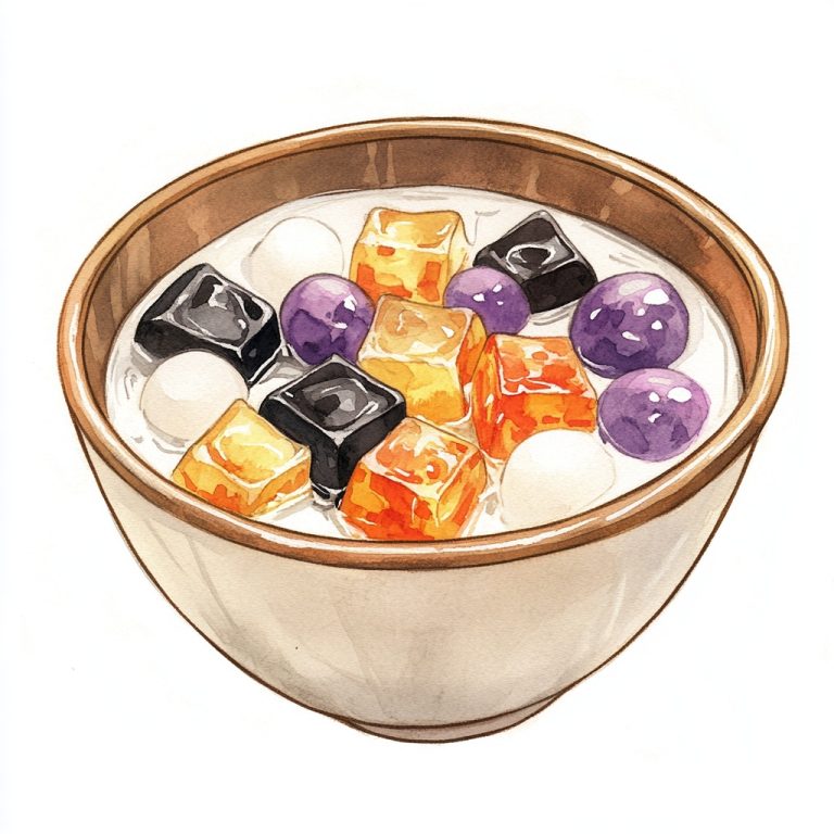 Watercolor Jelly Bowl Composition