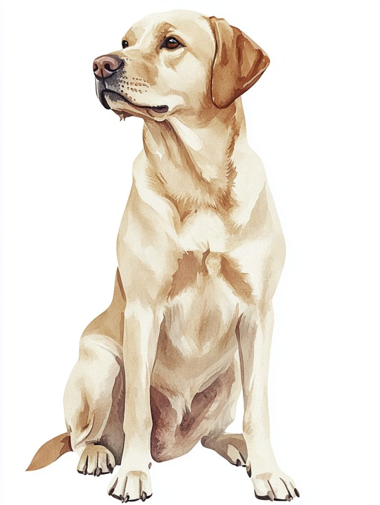 Watercolor Labrador Clip Art