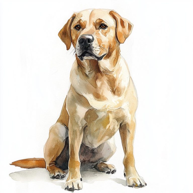 Watercolor Labrador Portrait