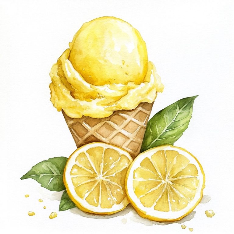 Watercolor Lemon Gelato