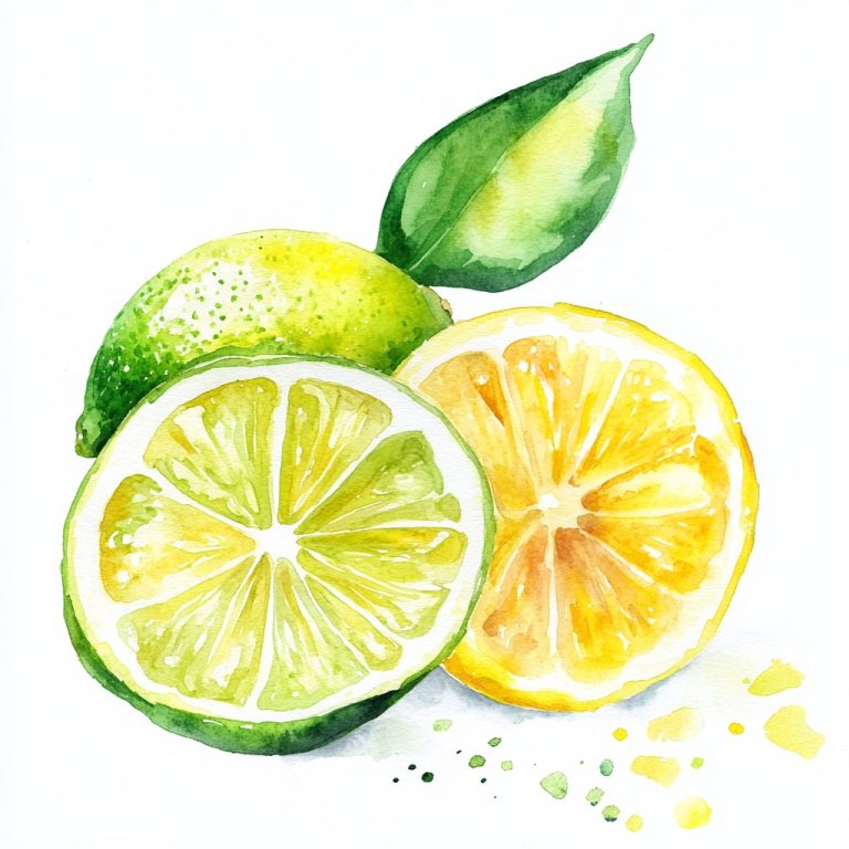 Watercolor Lemons and Limes