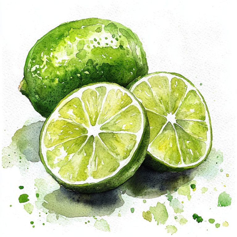 Watercolor Lime Illustration