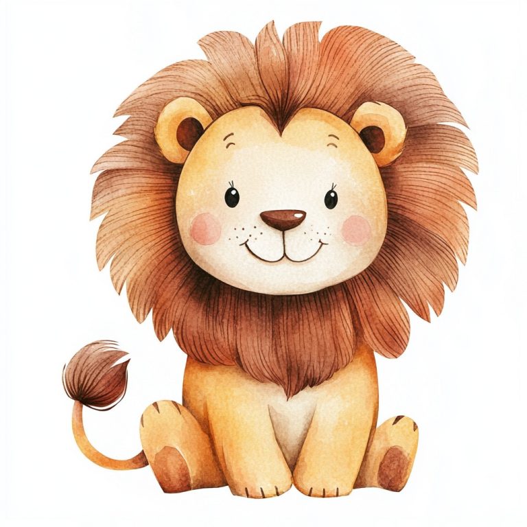 Watercolor Lion Clipart