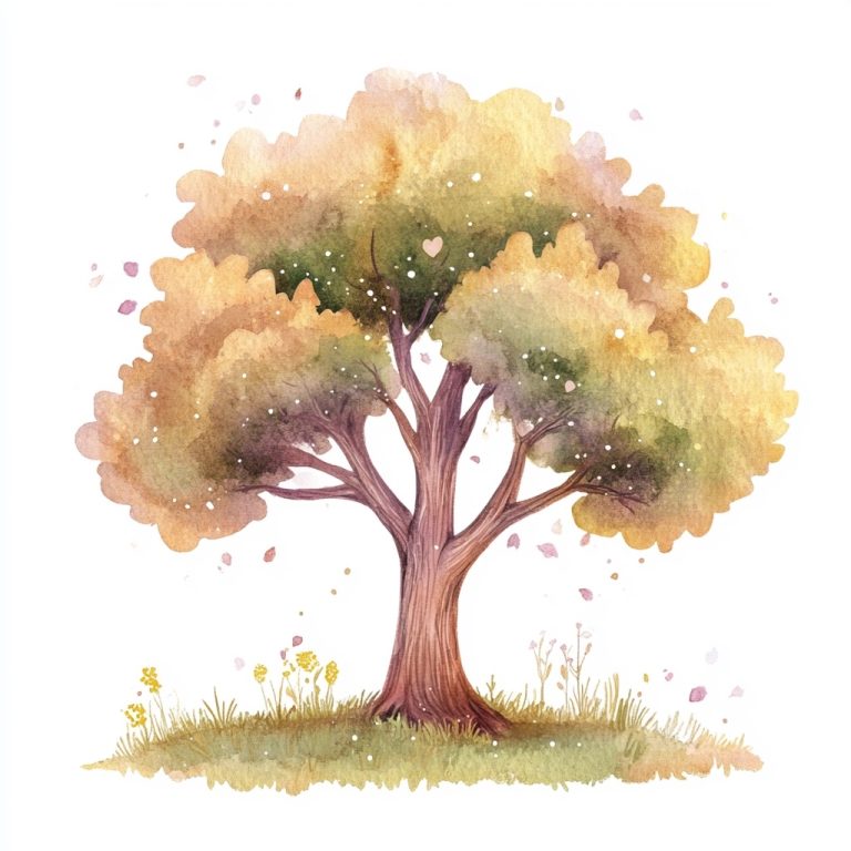 Watercolor Magical Tree