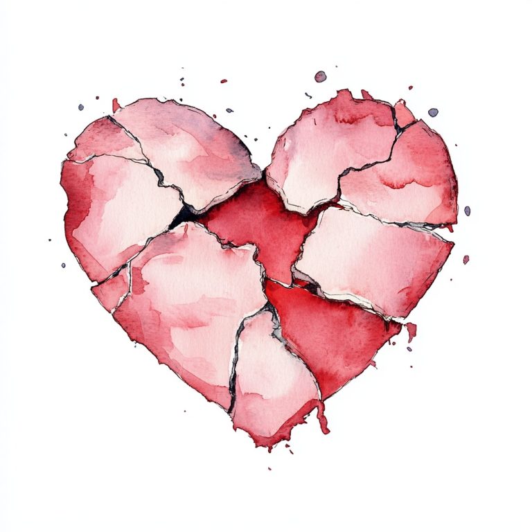 Watercolor Mended Heart