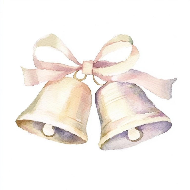 Watercolor Minimalist Christmas Bells