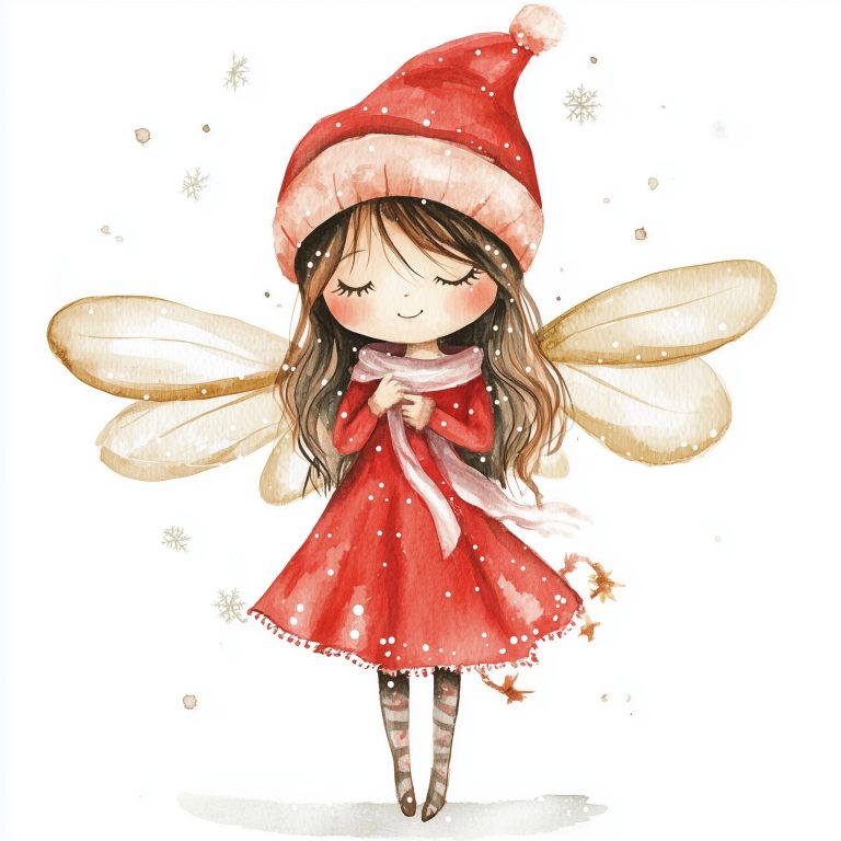 Watercolor Minimalist Fairy Clipart