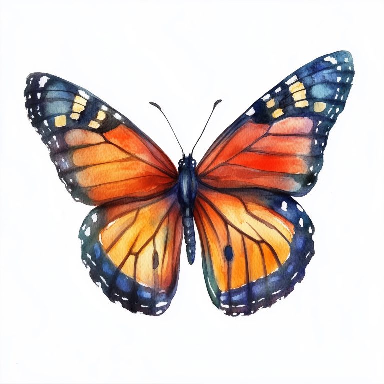 Watercolor Monarch Butterfly