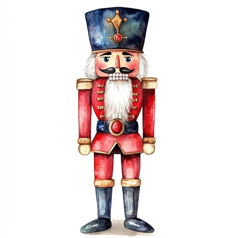 Watercolor Nutcracker Clip Art