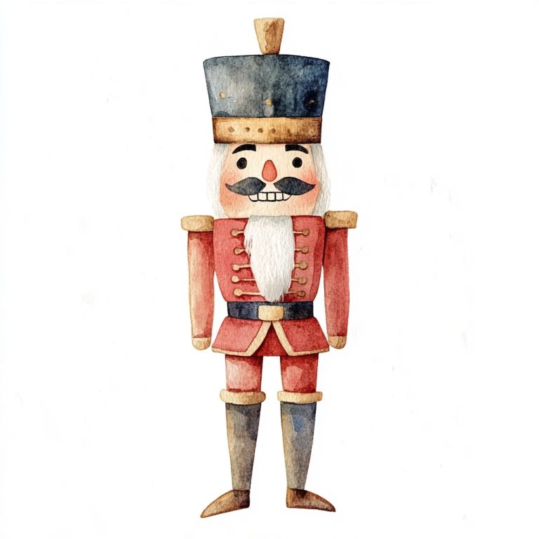 Watercolor Nutcracker Illustration 1