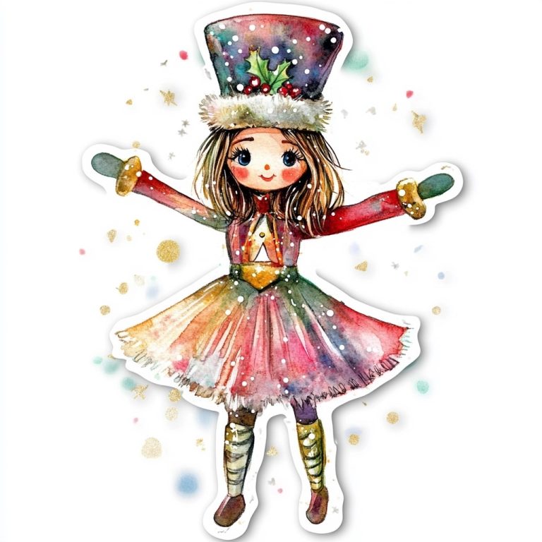 Watercolor Nutcracker Sticker