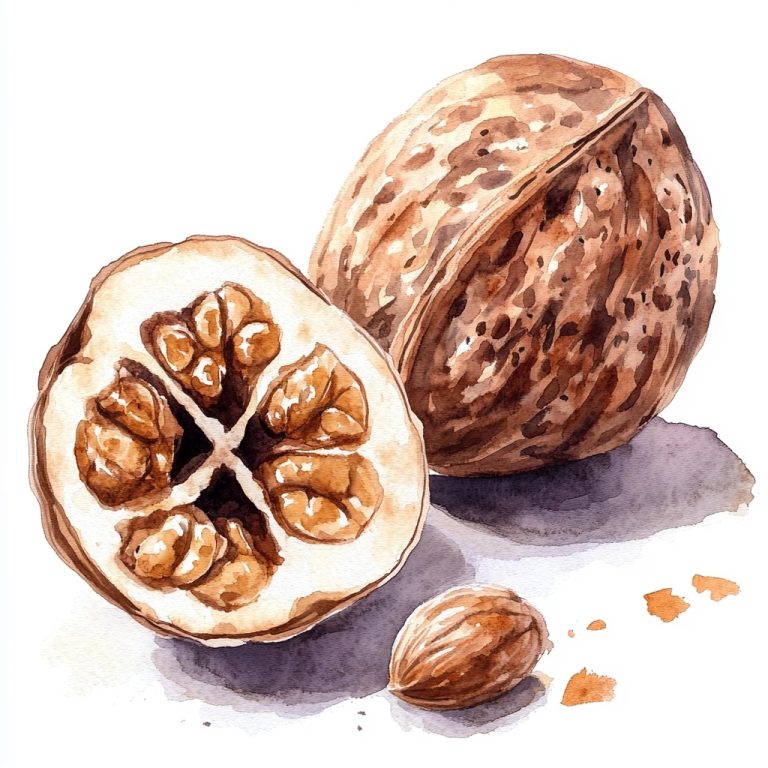 Watercolor Nutmeg Clipart