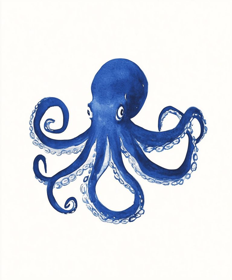 Watercolor Octopus Clipart