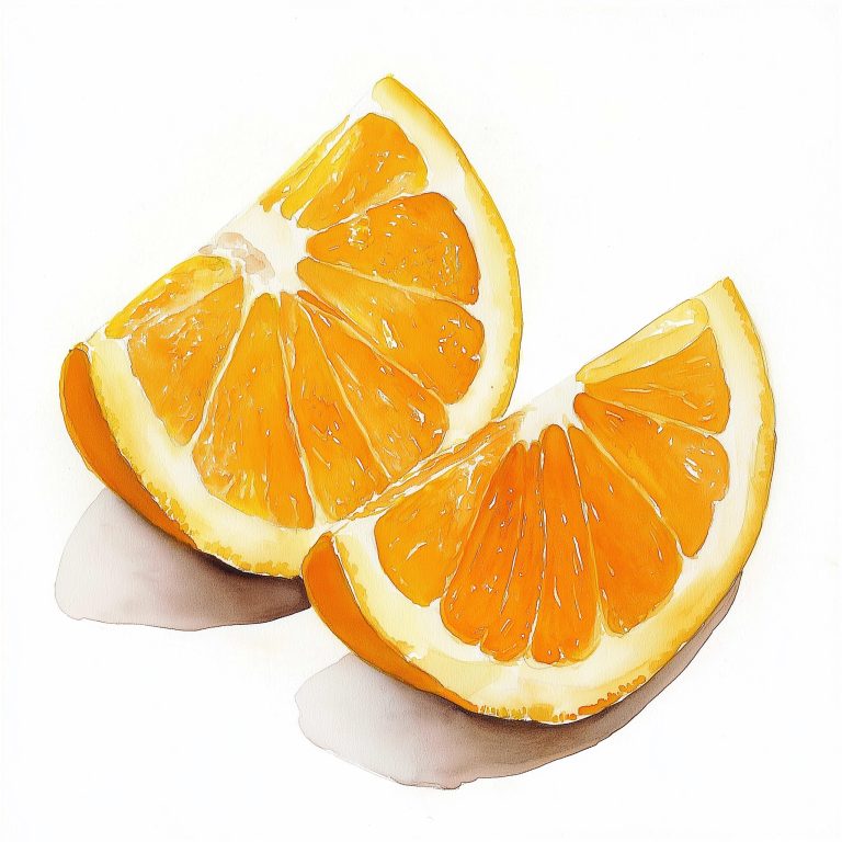 Watercolor Orange Slices Display