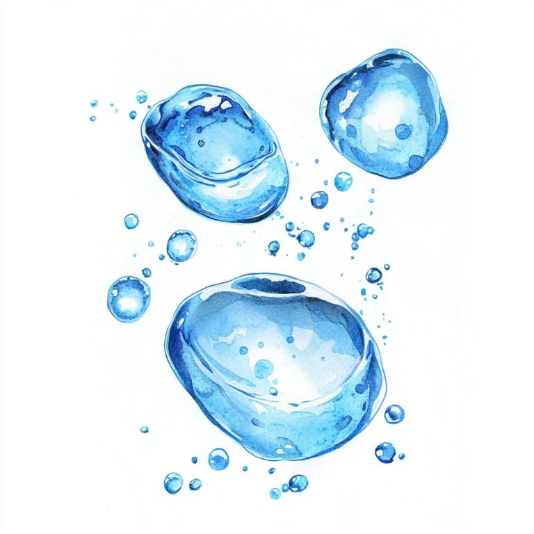 Watercolor Oval Droplets