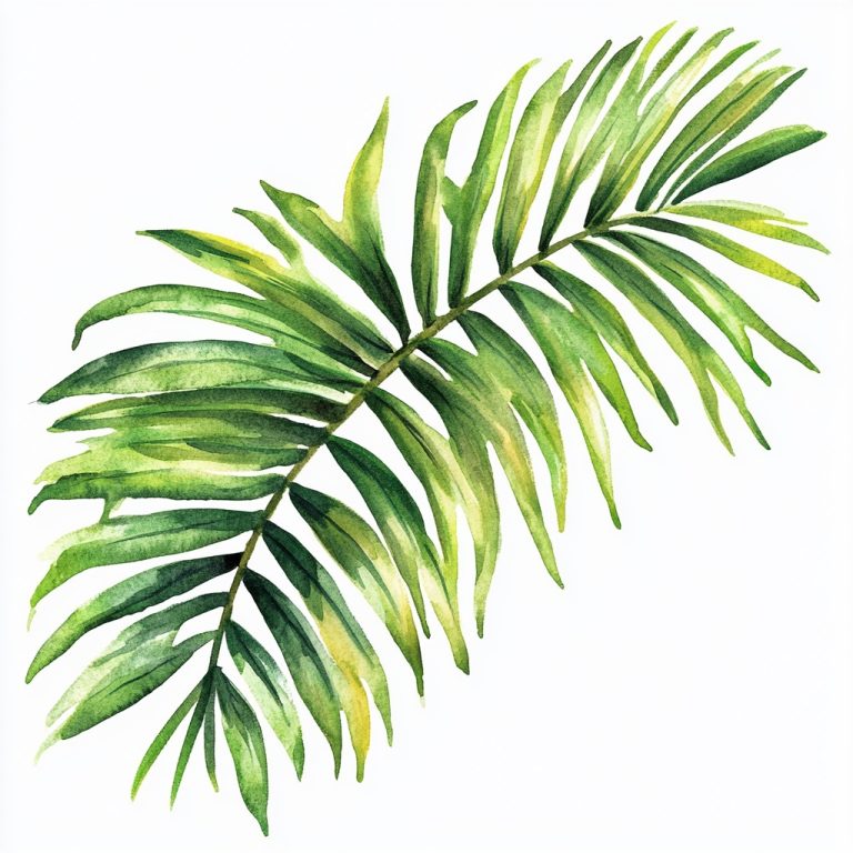 Watercolor Palm Leaves