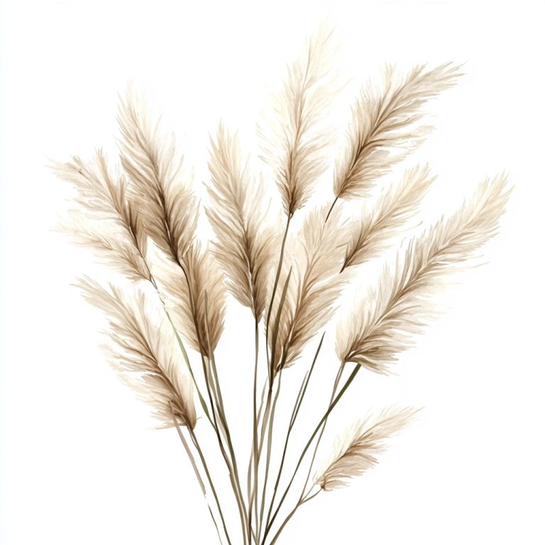 Watercolor Pampas Grass Clipart