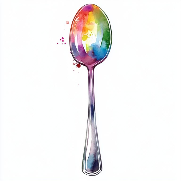 Watercolor Party Spoon Clipart