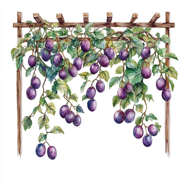 Watercolor Passionfruit Trellis