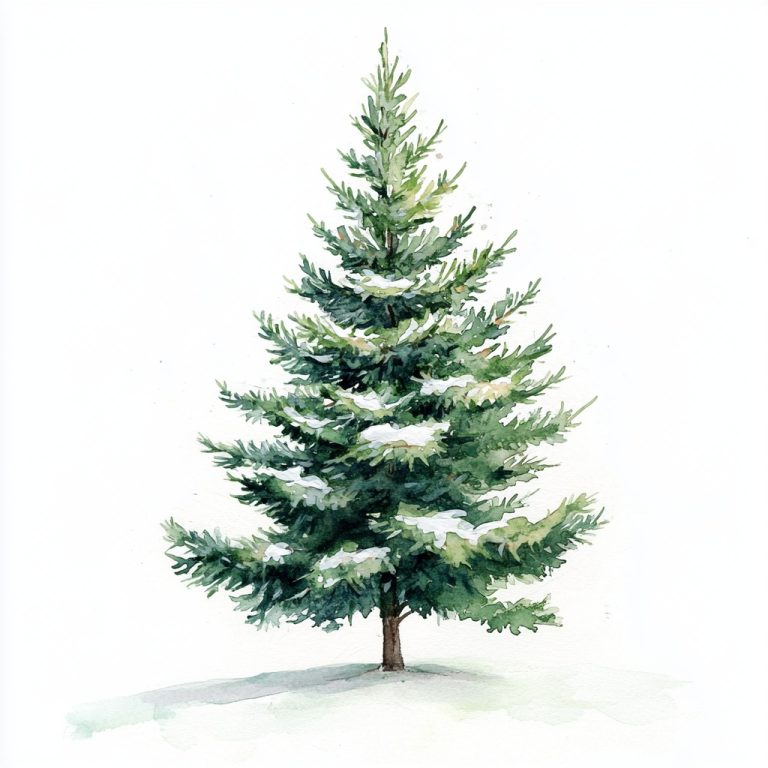 Watercolor Pine Tree Card